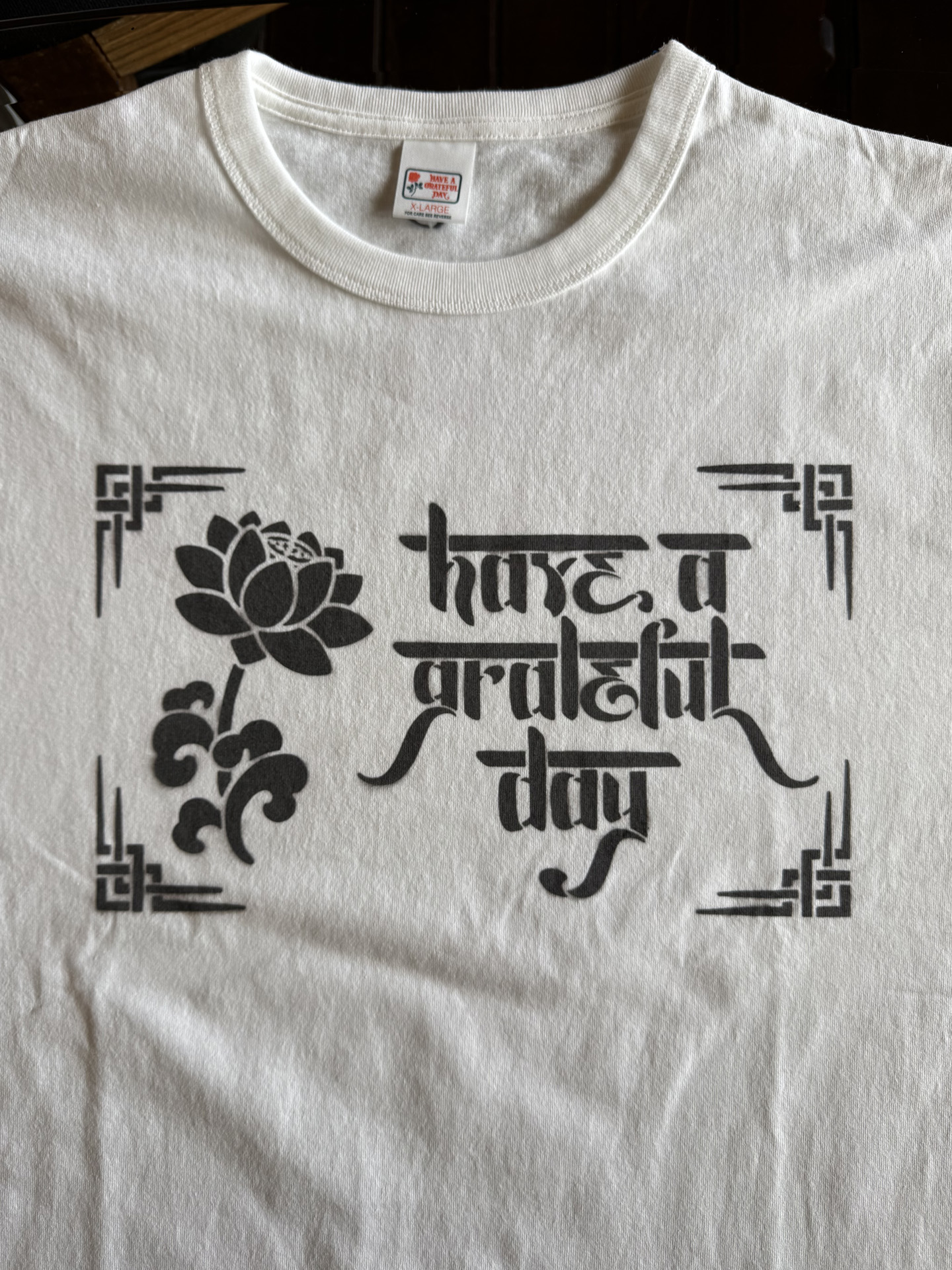 ハヴアグレイトフルデイ ニュートラル ステンシル Tシャツ havaagratefulday neutral stencil tshirt