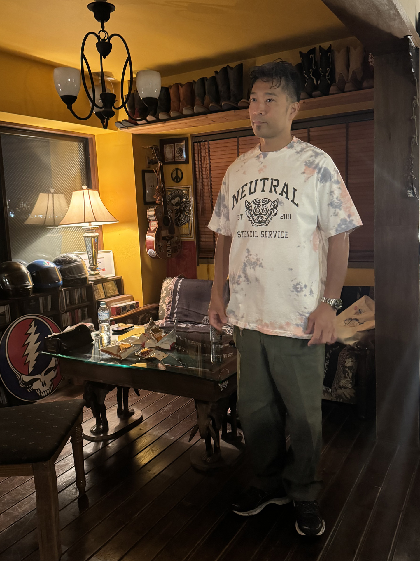 ニュートラル ステンシルTシャツ タイダイ neutral stenciltshirt tiedye