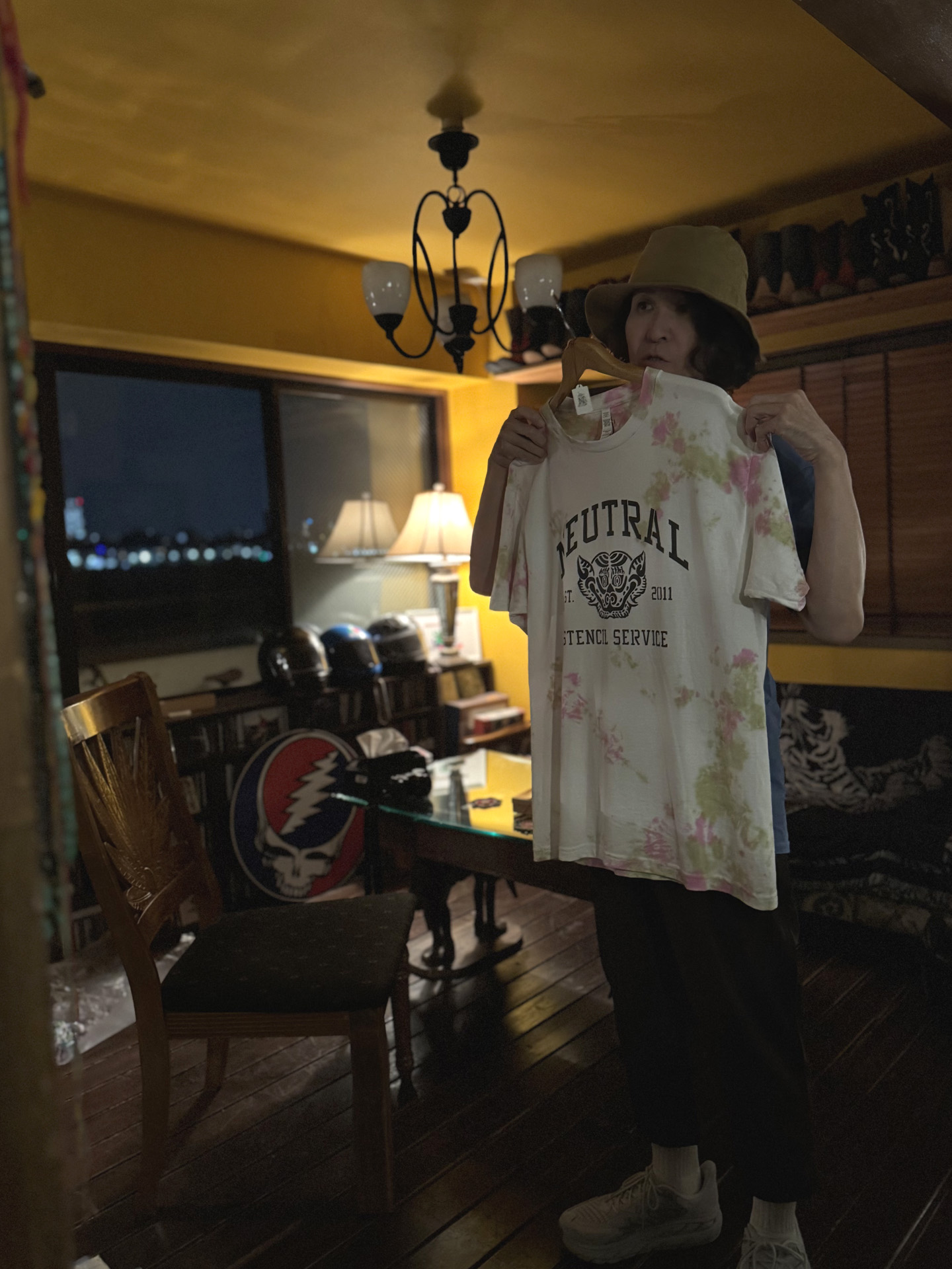 ニュートラル ステンシルTシャツ タイダイ neutral stenciltshirt tiedye