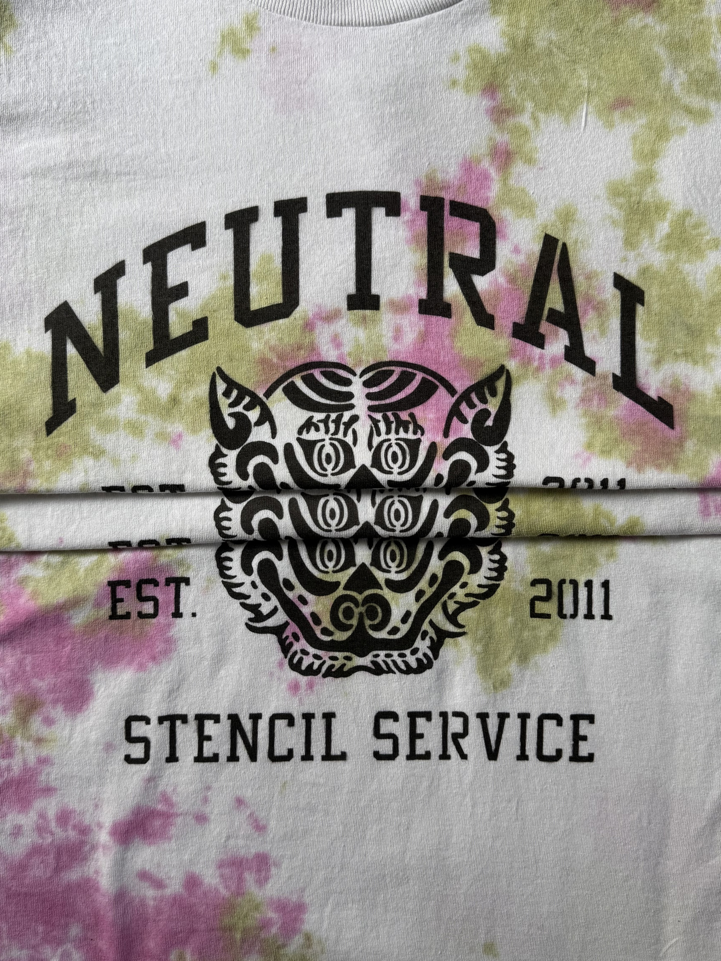 ニュートラル ステンシルTシャツ 15周年 タイダイ NEUTRAL STENCILTSHIRT THE15ANNIVERSARY tiedye