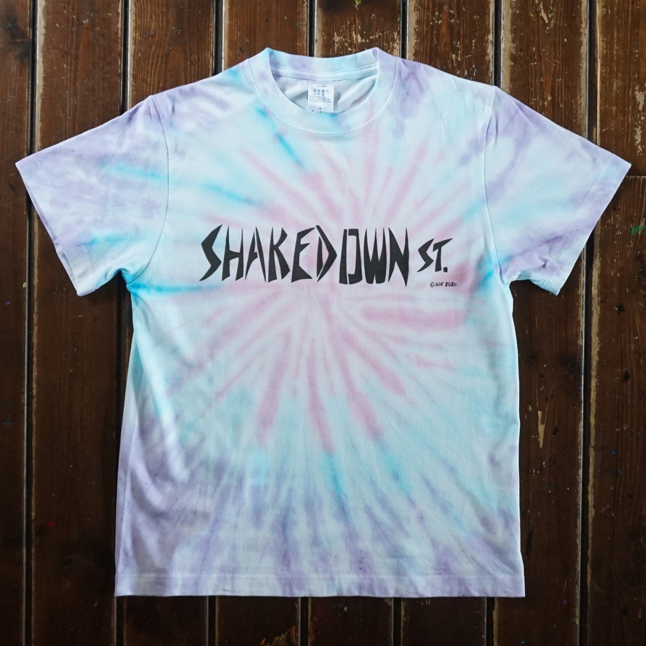 シェイクダウントレーディング ニュートラル ステンシルTシャツ タイダイshakedowntrading neutral steciltshirt tiedye