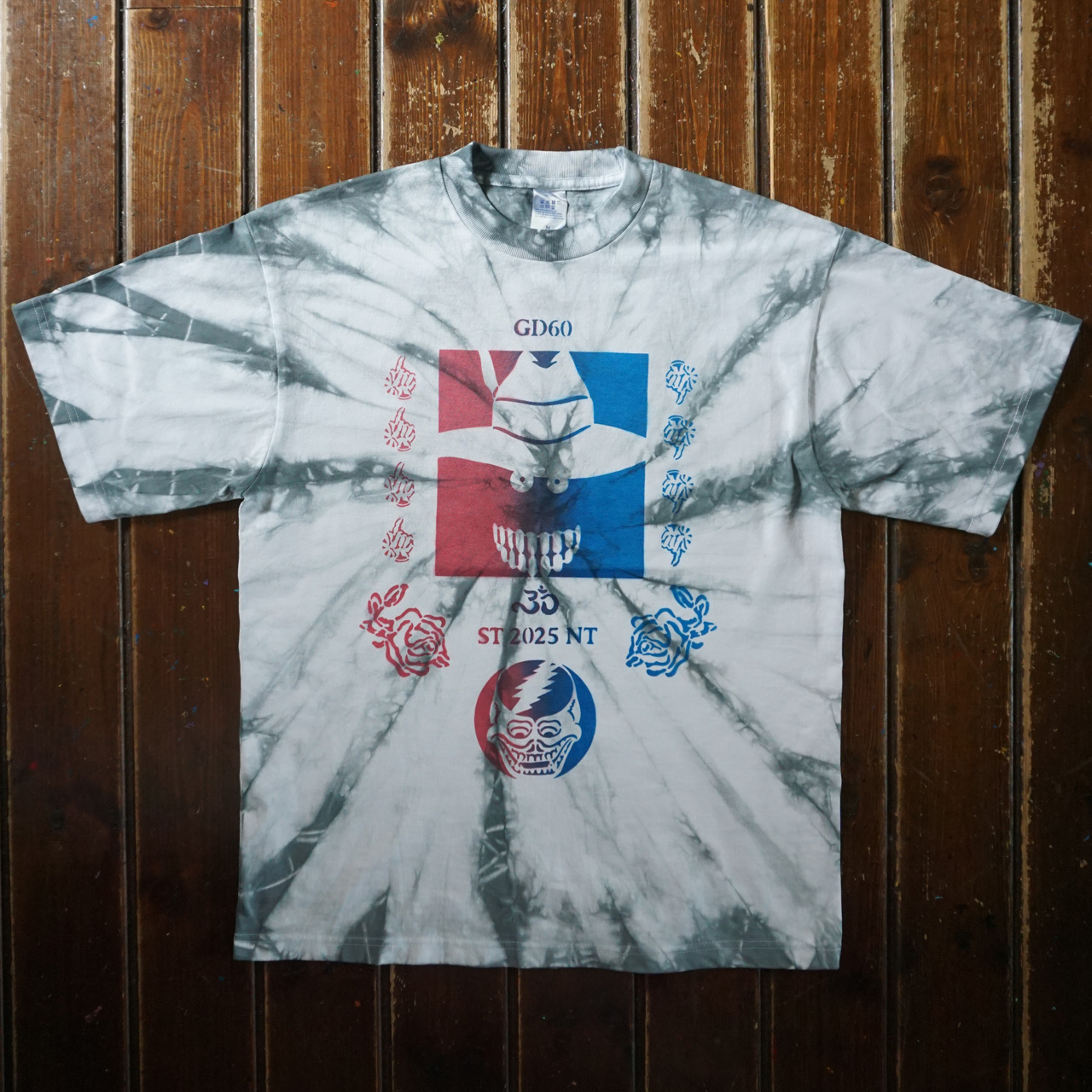 シェイクダウントレーディング ニュートラル ステンシルTシャツ タイダイshakedowntrading neutral steciltshirt tiedye