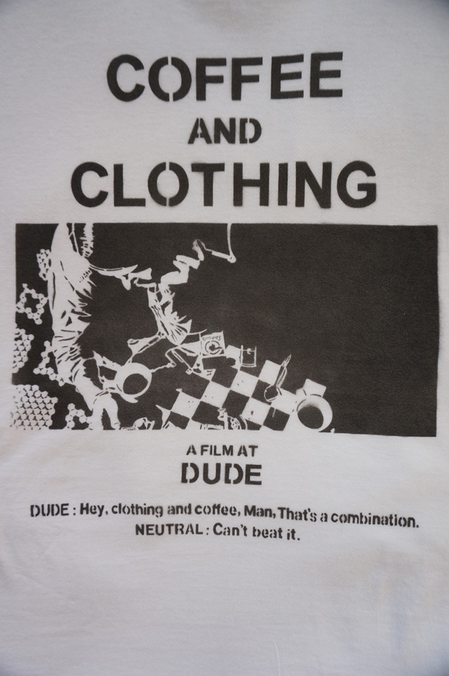 名古屋DUDE（デュード）のイベントで作ったNEUTRAL（ニュートラル）製のステンシルTシャツ